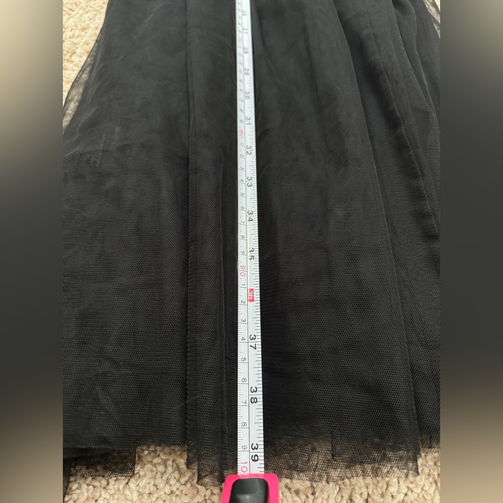 Anthropologie Black A-Line Tulle
Skirt|Sheer Tulle Maxi Skirt Size XL - Picture 9 of 9